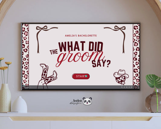 Wild Wild Wife - What Did the Groom Say Game (Western Cowgirl)