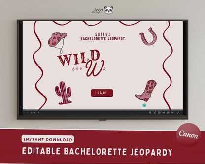 Wild Wild Wife Bachelorette Jeopardy Game