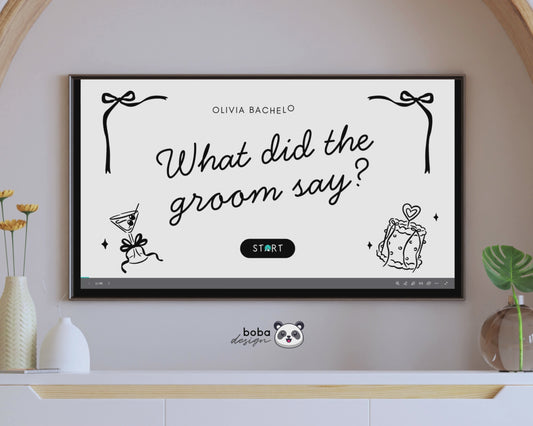 She's Tying The Knot - What Did the Groom Say Game