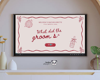 Vino before Vows - What Did the Groom Say Game