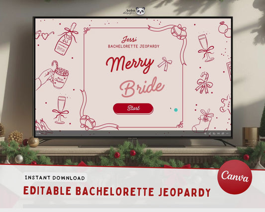 Merry and Bride Bachelorette Jeopardy Game