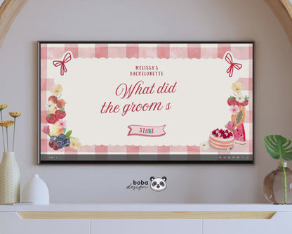 Red Fresh Off the Market - What Did the Groom Say Game