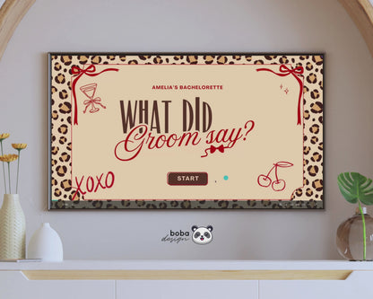 Wife of The Party What Did the Groom Say Game