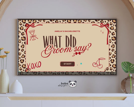 Wife of The Party What Did the Groom Say Game