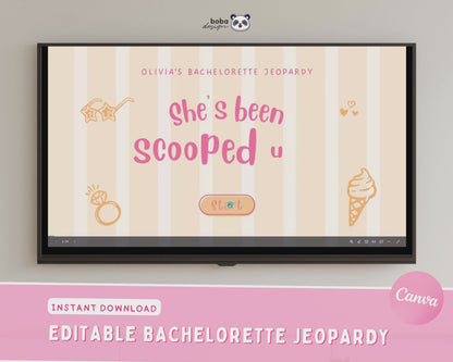 She's Been Scooped Up Bachelorette Jeopardy Game