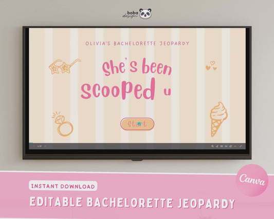 She's Been Scooped Up Bachelorette Jeopardy Game