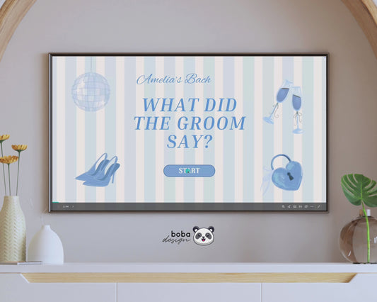 Blue Stripe What Did the Groom Say Game