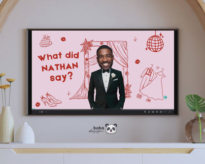 Custom Groom Head What Did the Groom Say Game Pink