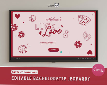 Lucky in Love Vegas Bachelorette Jeopardy Game