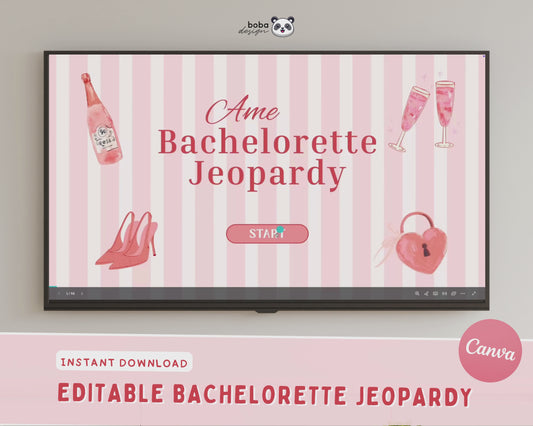 Pink Stripe - Bachelorette Jeopardy Game