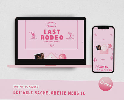 Last Rodeo Bachelorette Itinerary Template Website